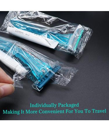 Buy 50 Pack Kheoxusa 3 Blade Disposable Razors - Individually Wrapped Travel Razors for Hotels Airbnb & More - Buy Online on GoSupps.com