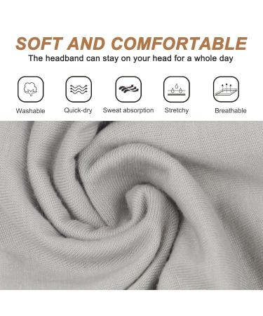 Bloom's Wide Anti-Slip Hair Band Headbands for Women - 4 Pcs Soft Elastic Sports & Yoga Accessories - White - Buy Online on GoSupps.com