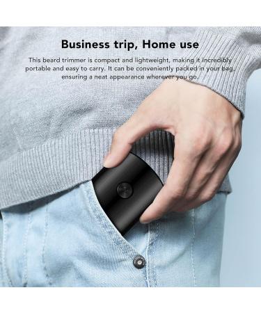 Mini Mustache Trimmer High Sharpness Blade Mini Electric Beard Trimmer Long Plastic and Stainless Steel High Efficiency for Men Travel (Vertical Stripe Style) - Buy Online on GoSupps.com