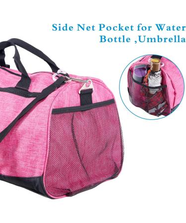 Sports Gym Bag with Wet Dry Pocket  Shoe Pocket & Water Bottle Holder  Travel Duffel Bag for Men Women  Athletic Fitness Bag  Multi Pockets  Pink - Buy Online on GoSupps.com