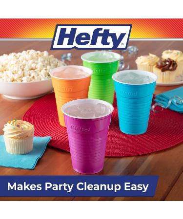 Hefty Party On Disposable Plastic Cups - 16 oz - 100 Count - Assorted Colors - Pack of 1 - Buy Online on GoSupps.com