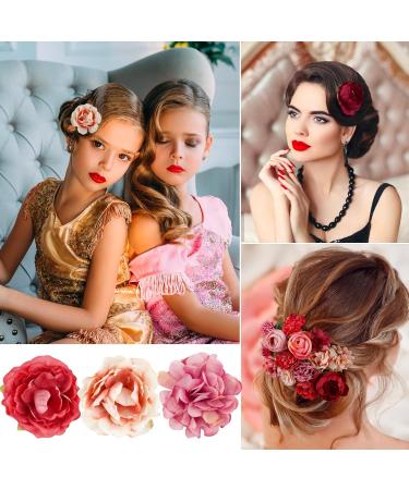 BOFUNX 20 Pieces Flower Hair Clips - Stylish Accessories for Girls Women | Perfect for Parties & Weddings - International Shipping - Buy Online on GoSupps.com