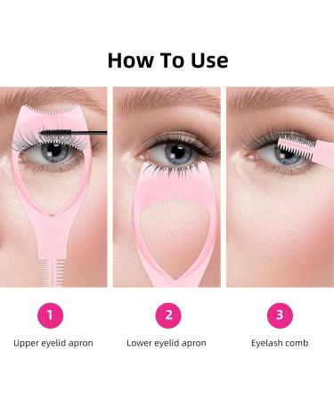 WLLHYF Mascara Shield Guard | Eyelash Applicator & Separator Tool for Makeup | Lash Comb Helper for Clean & Defined Lashes | Available in Blue, Pink, Green - Buy Online on GoSupps.com