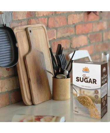 Sunbec Raw Sugar 100% Natural Brown Sugar- Kosher Certified - 500 g (Pack of 1) (Package May Vary) - Buy Online on GoSupps.com