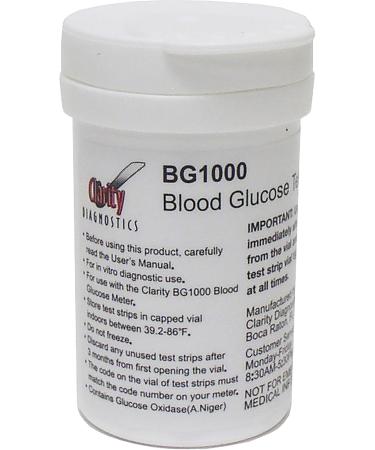 Clarity BG1000 Blood Glucose Testing Strips - 50 Pack | Accurate & Reliable Blood Sugar Monitoring - Fast International Shipping - Buy Online on GoSupps.com