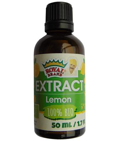 Organic lemon extract, glass bottle for better quality
