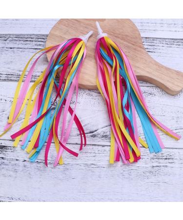 VORCOOL 1Pair Bike Handlebar Streamers - Colorful Polyester Tassel Ribbons for Children | Yellow Bicycle Grips Accessories - Buy Online on GoSupps.com
