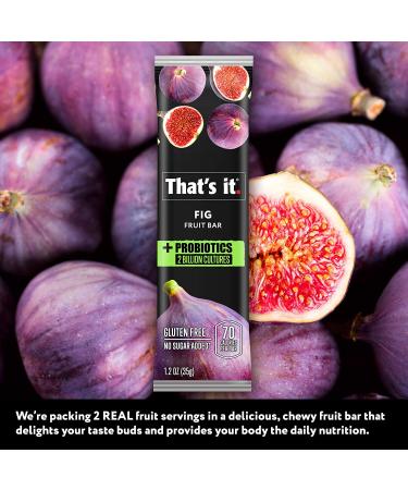 Probiotic Fruit Bar - Immunity Booster & Healthy Gut Support | All-Natural, Whole30, Paleo, Fig Flavor - Buy Online on GoSupps.com