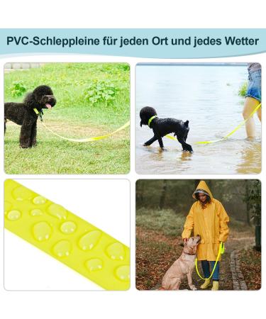 X XBen Waterproof Dog Tow Lines - 3m to 30m Rubberized Training Leashes with Lockable Carabiner | Neon Yellow for Small to Medium Dogs - Buy Online on GoSupps.com