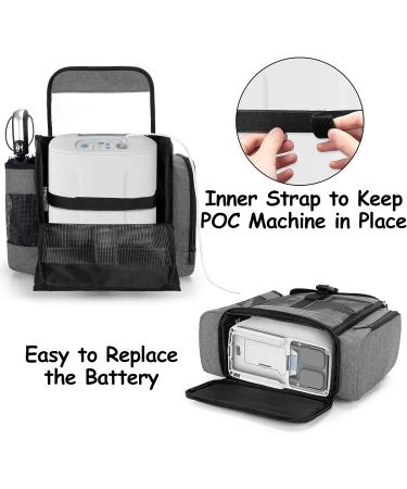 CURMIO Portable Oxygen Concentrator Backpack - Gray Travel Bag for Inogen One, Oxygo, Caire, SimplyGo Mini POC Units - Machine and Accessories Case (Bag Only) - Buy Online on GoSupps.com