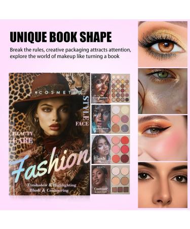 Eyeshadow Palette - Flipbook Makeup Set with 43 Colors Matte and Shimmering Face Shades | Daily Beauty Style Blush Contour Travel Vanity Gift - Buy Online on GoSupps.com