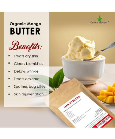 100% Pure Mango Butter - Unscented & Hexane-Free - Ideal for Soap & Lotion Recipes - Moisturizing with Vitamins A C & E - 4 Oz (Pack of 1 - Buy Online on GoSupps.com