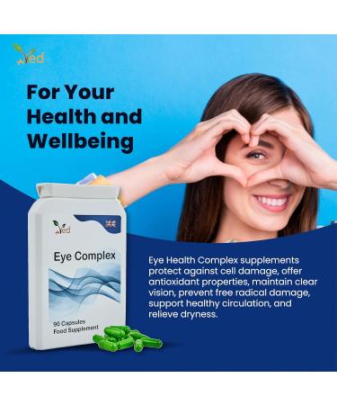 Ved Eye Complex Lutein Meso-Zeaxanthin Zeaxanthin NZ Blackcurrant Bilberry Goji Berry 90 Vegan Capsule (3 Months Supply) - Buy Online on GoSupps.com
