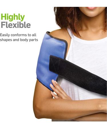 FlexiKold Reusable Gel Ice Pack with Straps - Cold Compress for Injuries - Medium Size - Flexible Medical Ice Wrap for Back, Shoulders, Legs, Knees - Relief for Sciatica, Muscle Pain - Buy Online on GoSupps.com