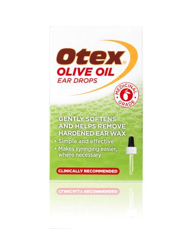 Otex Olive Oil Ear Drops for Natural Gentle Removal of Excessive Hardened Ear Wax. Bottle with Dropper Applicator 10 ml (Pack of 1)