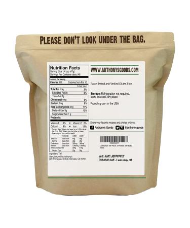 Anthony's Brown Teff Flour 5 lb - Gluten-Free, Batch Tested - 1 Pack - Buy Online on GoSupps.com