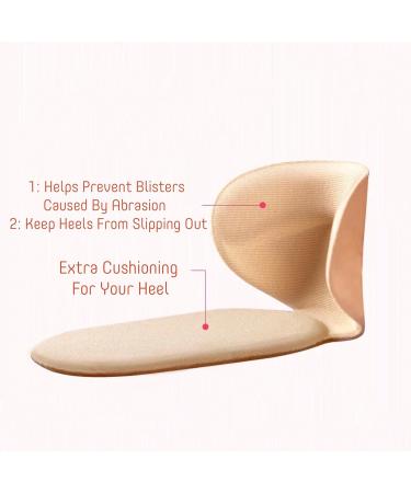 CB Silicone Heel Pads & Grips - 4 Pairs for Blister Prevention & Pain Relief | Slim Inserts for Oversized Shoes | Unisex Lace Liners - Buy Online on GoSupps.com
