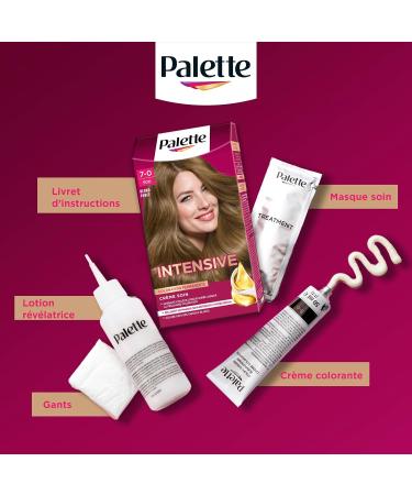 Palette - Intensive - Coloration Permanente Cheveux - Cr me Soin - Couvre 100% des Cheveux Blancs - Intensit couleur longue dur e - Tenue 8 semaines - Masque soin - Blond Terracotta 8.70 - Buy Online on GoSupps.com