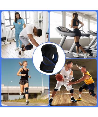TISMOD Knee Brace with Patella Gel Pad & Side Stabilizers - Adjustable Support for Meniscus Tear, Arthritis, Joint Pain - Injury Recovery - S/M Blue & Black - Buy Online on GoSupps.com