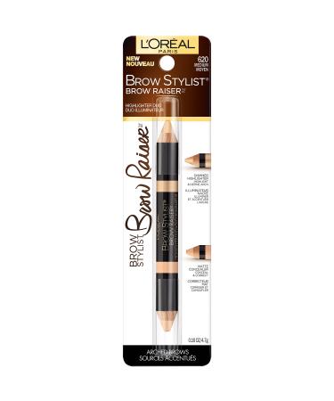 L'Oreal Paris Cosmetics Stylist Brow Raiser Highlighter Duo  Medium  0.16 Ounce