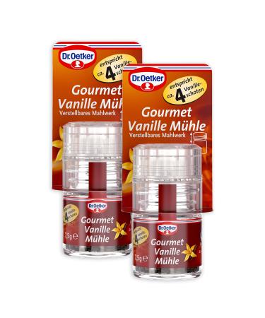 Dr.Oetker Gourmet Vanilla M hlen 2 pieces (2 x 7.5 g) to refine pastries dishes and desserts Vanilla is ground with the mill in no time