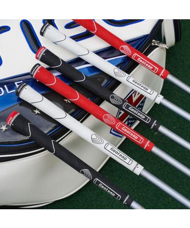Geoleap Glory-T Rubber Golf Grips Set of 13 - Soft Feel, Anti-Slip, Thumb Pattern - Standard/Midsize, 6 Color Options - Comfortable Hybrid Club Grips (Light Blue) - Buy Online on GoSupps.com