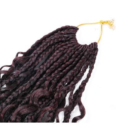 Box Braids Curly Ends Box Braid Crochet Hair Prelooped Synthetic Crochet Braids (14inch T118) - Buy Online on GoSupps.com