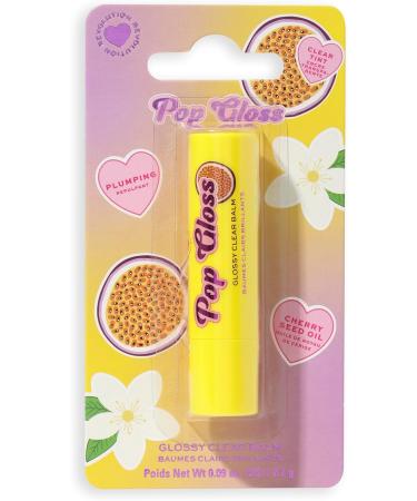 I Heart Revolution Pop Gloss Balm Hydrating Lip Balm With Glossy Finish & Hint Of Colour Vegan & Cruelty-Free Passionfruit Clear - Buy Online on GoSupps.com