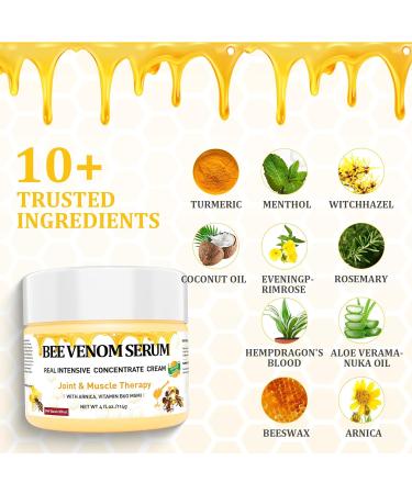 Natural Organic NZL Bee Venom Professional Serum Care Joint & Muscle & Bone Cream Gel - For Back Neck Hand Foot Knee Muscle Shoulder Hip Nerve Vitamin B6 Aloe Vera Adult Elderly 4 Ounce (Pack of 8) - Buy Online on GoSupps.com