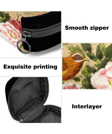 GIAPB Period Bag - Sanitary Napkin Storage and Makeup Pouch (Bird Flower Color) - Buy Online on GoSupps.com