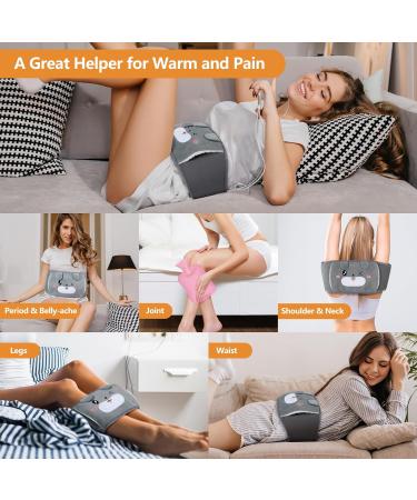 WARMTOYO Wearable Hot Water Bottle with Waist Cover - Grey + Pink - Buy Online on GoSupps.com