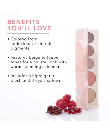 100% PURE Better Naked Makeup Palette - All in One Compact with Eyeshadow, Blush, Face Highlighter - Vegan Formula for Natural Nude Look - Soft Rose, Taupe, Beige Tones - Buy Online on GoSupps.com