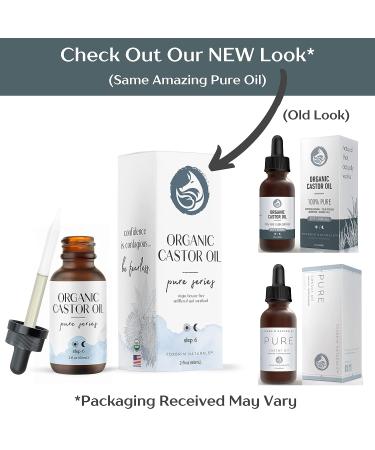 Foxbrim Naturals Organic Castor Oil Kit - USDA Certified, Hexane-Free - 2 oz Wand Brush for Thicker Lashes, Nourished Hair & Nails - Buy Online on GoSupps.com