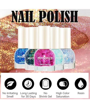 Pearl White Nail Polish - Nail Varnish Quick Dry & Long Lasting Aurora Shine Nail Polishes Pearlescent Nail Paint Shiny Glitter Nail Polishes DIY Manicure Nail Paint for Women ABJ10 - Buy Online on GoSupps.com