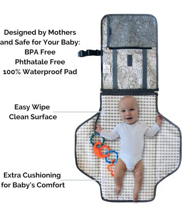 Portable Waterproof Nappy Changing Mat with Clutch | Travel Changing Pad Organizer - BPA Free - Buy Online on GoSupps.com