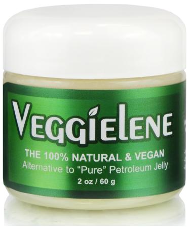 Beesaluxe Veggielene - 100% Natural Vegan & Hypoallergenic Alternative to Petroleum Jelly - Unpetroleum - Lips Hands Baby Makeup Remover and More (2 Ounce) 2 Ounce (Pack of 1)