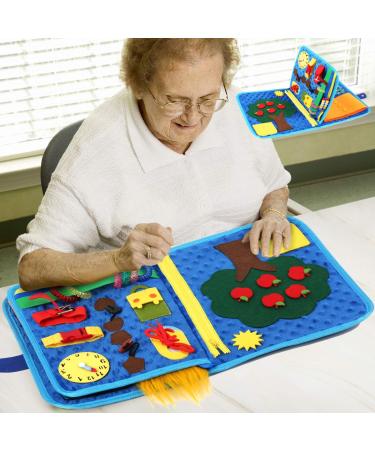 Fidget Blanket for Dementia Dementia Alzheimers Products Alzheimer's Products for Calming & Comforting Dementia Activities Fidget Book for Elderly Sensory Blanket Dementia Products for Elderly