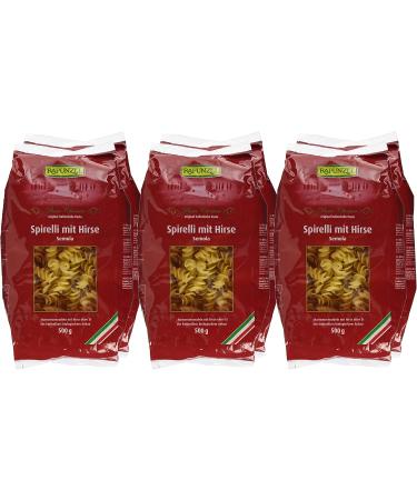  Rapunzel Rapunzel Spirelli mit Hirse Semola Set of 6 (6 x 500 g) - Organic - Buy Online on GoSupps.com