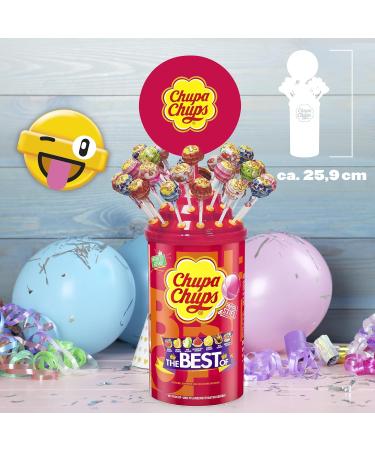 Chupa Chups Best Of Locker Jun - 100 Lollipops in 7 Flavors | Iconic Pop Storage Box | International Shipping - Buy Online on GoSupps.com
