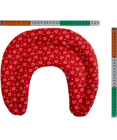 Organic Spelt Neck Pillow - Chambers Hearts Red | Grain & Heat Therapy for Comfort - Buy Online on GoSupps.com