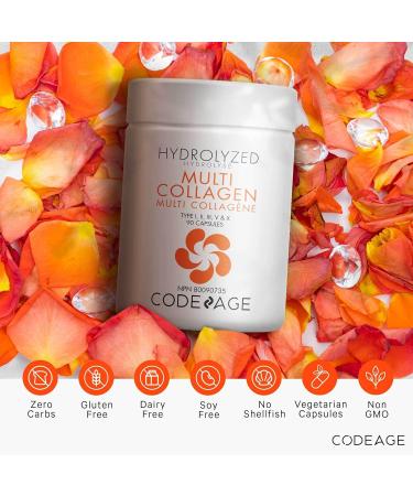 Codeage Multi Collagen Protein Capsules Type I II III V X Grass Fed & Hydrolyzed Collagen Pills Supplement All in One Collagen Bone Broth Amla Berry Source of Vitamin C Non-GMO 90 Count - Buy Online on GoSupps.com