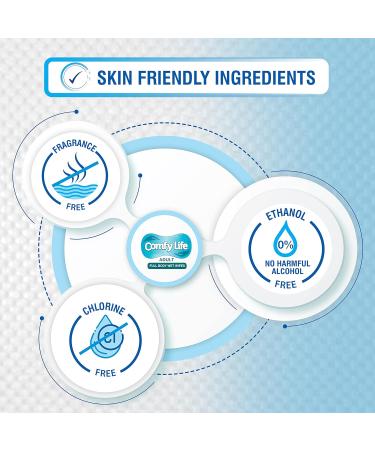 Comfy Life Premium Full Body Cleansing Wet Wipes for Adults - 80 Count Pack - Luxury Fresh-Feel, Rinse-Free, Fragrance-Free Intimate Care Sheets - Buy Online on GoSupps.com
