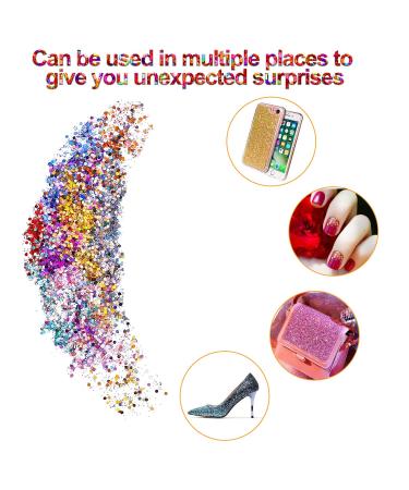 12 Pieces Nail & Body Glitter Sequins - Perfect for Festivals & Parties | Shine Bright with Makeup & Hair Glitter - Buy Online on GoSupps.com