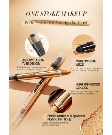  G n rique Phantom Highlight Matte Delicate Pearlescent Shiny Shiny Double Head Eyeshadow Pen (Copper) - Buy Online on GoSupps.com