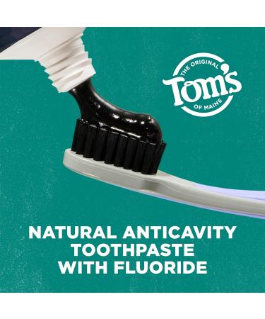 Tom's of Maine Natural Activated Charcoal Toothpaste with Fluoride - 4 Oz (Pack of 3) | Best for Fresh Breath & Whitening | Buy Internationally - Buy Online on GoSupps.com
