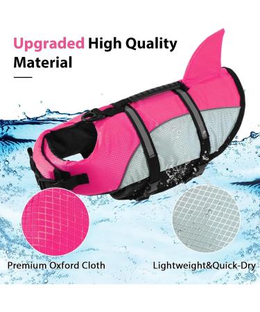 ALAGIRLS Dog Costume Life Jacket - Pink & Gray for Swimming Beach & Boating | Sizes 55-68cm - Buy Online on GoSupps.com