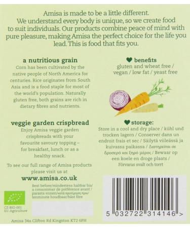 Amisa | Crispbread - Veggie Garden Gf | 12 x 100G - Buy Online on GoSupps.com