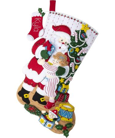 Bucilla Hugs Felt Applique Christmas Stocking Kit 18 - DIY Holiday Craft (89253E) - Buy Online on GoSupps.com