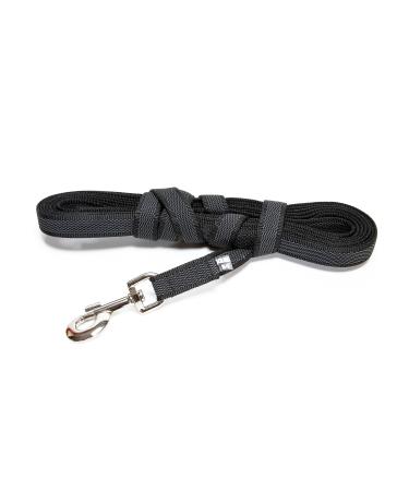 IDC Color & Gray rubberized leash 14 mm x 10 m with loop black-gray Black-gray 14 mm x 10 m (with loop)