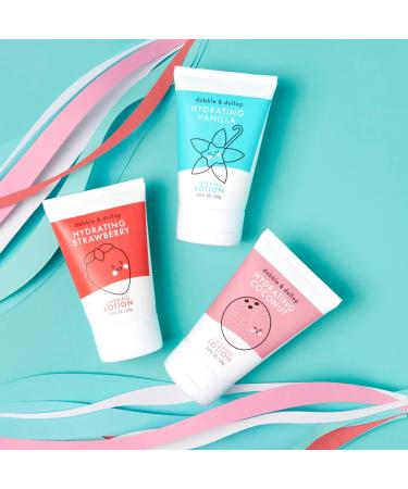 Dabble & Dollop Layering Lotion Set - Hydrating Kids' Lotions in Strawberry Coconut & Vanilla | All-Natural USA Made Vegan & Cruelty-Free - Buy Online on GoSupps.com